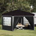 Pop-up Partyzelt 288 x 288 x 245 cm Schwarz Oxford-Stoff