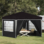 Pop-up Partyzelt 288 x 288 x 245 cm Schwarz Oxford-Stoff