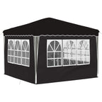 Pop-up Partyzelt 288 x 288 x 245 cm Schwarz Oxford-Stoff