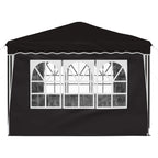 Pop-up Partyzelt 288 x 288 x 245 cm Schwarz Oxford-Stoff