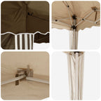 Pop-up Partyzelt 575 x 289 x 245 cm Taupe
