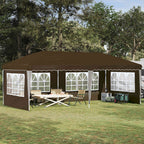 Pop-up Partyzelt 575 x 289 x 245 cm Taupe