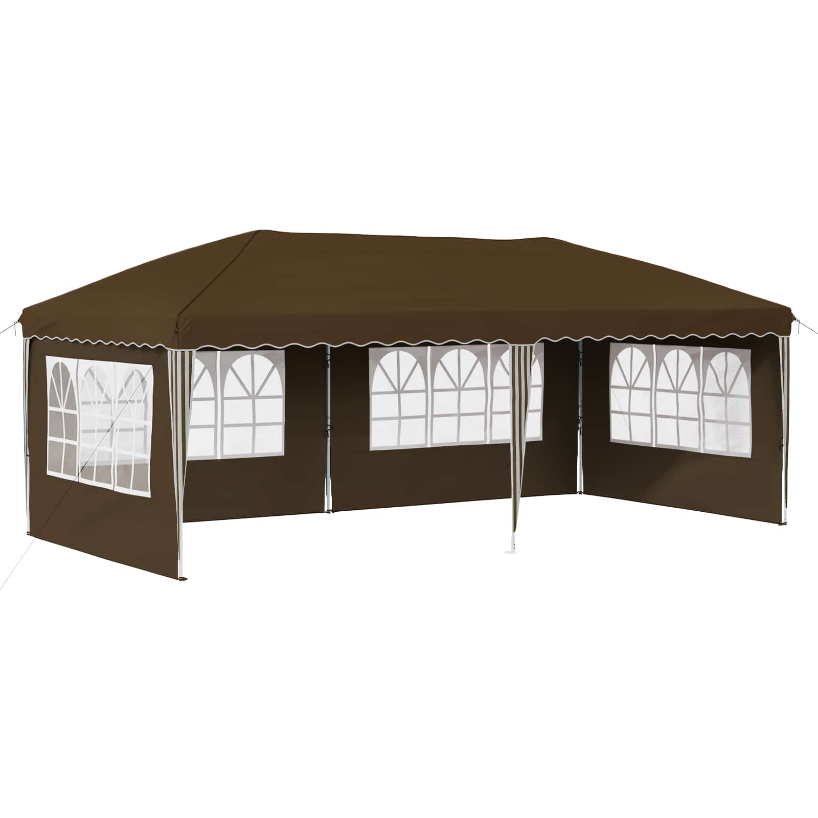 Pop-up Partyzelt 575 x 289 x 245 cm Taupe