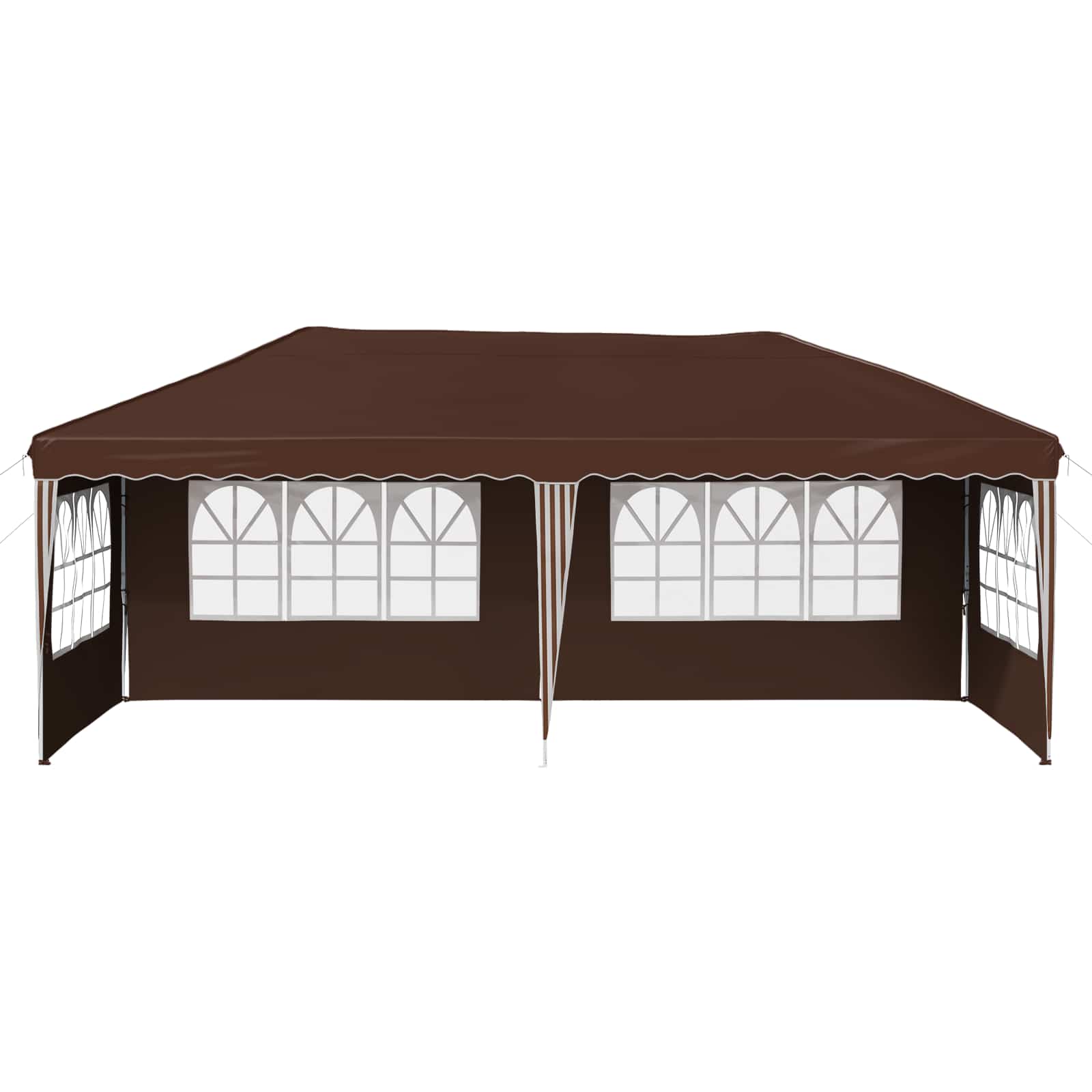 Pop-up Partyzelt 575 x 289 x 245 cm Braun