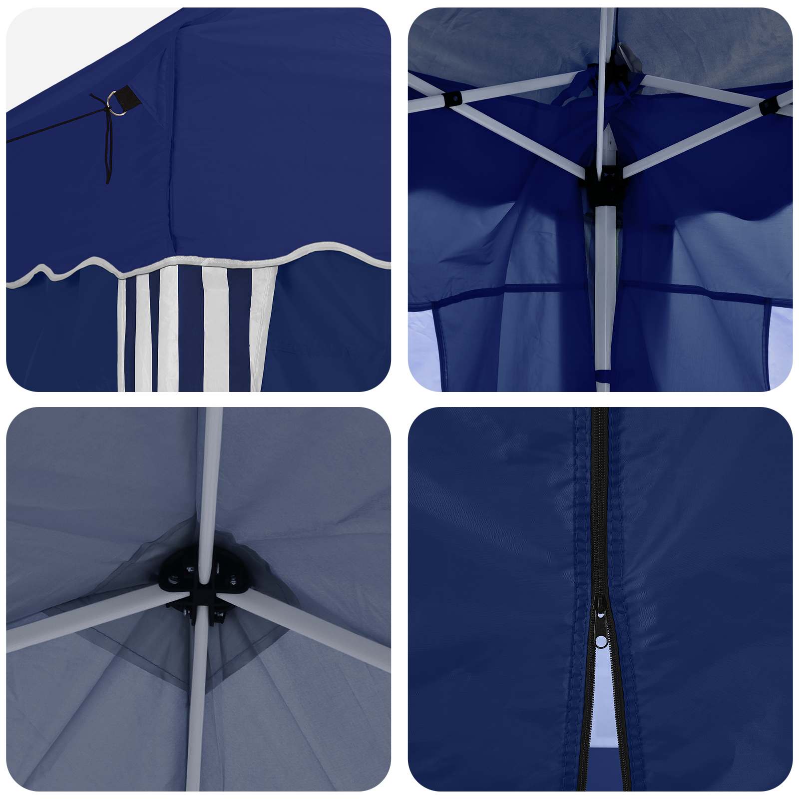 Pop-up Partyzelt 575 x 288 x 245 cm Blau