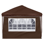 Pop-up Partyzelt 575 x 288 x 245 cm Braun