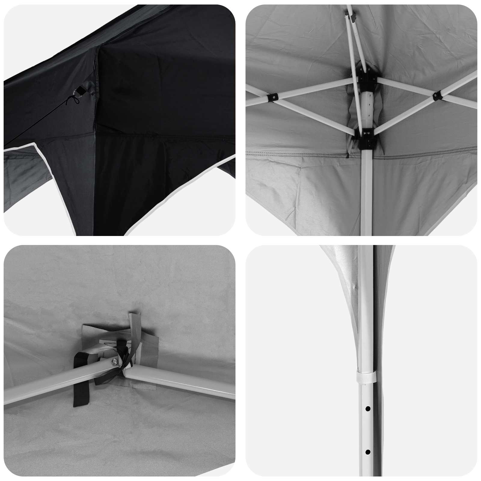 Pop-up Partyzelt 194 x 194 x 245 cm Antrazit