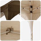 Pop-up Partyzelt 194 x 194 x 245 cm Taupe