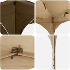 Pop-up Partyzelt 192 x 192 x 245 cm Taupe