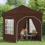 Pop-up Partyzelt 192 x 192 x 245 cm Braun