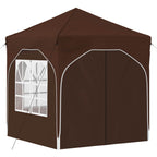 Pop-up Partyzelt 192 x 192 x 245 cm Braun