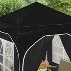 Pop-up Partyzelt 192 x 192 x 245 cm Schwarz