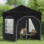 Pop-up Partyzelt 192 x 192 x 245 cm Schwarz