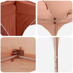 Pop-up Partyzelt 290 x 290 x 245 cm Terrakotta