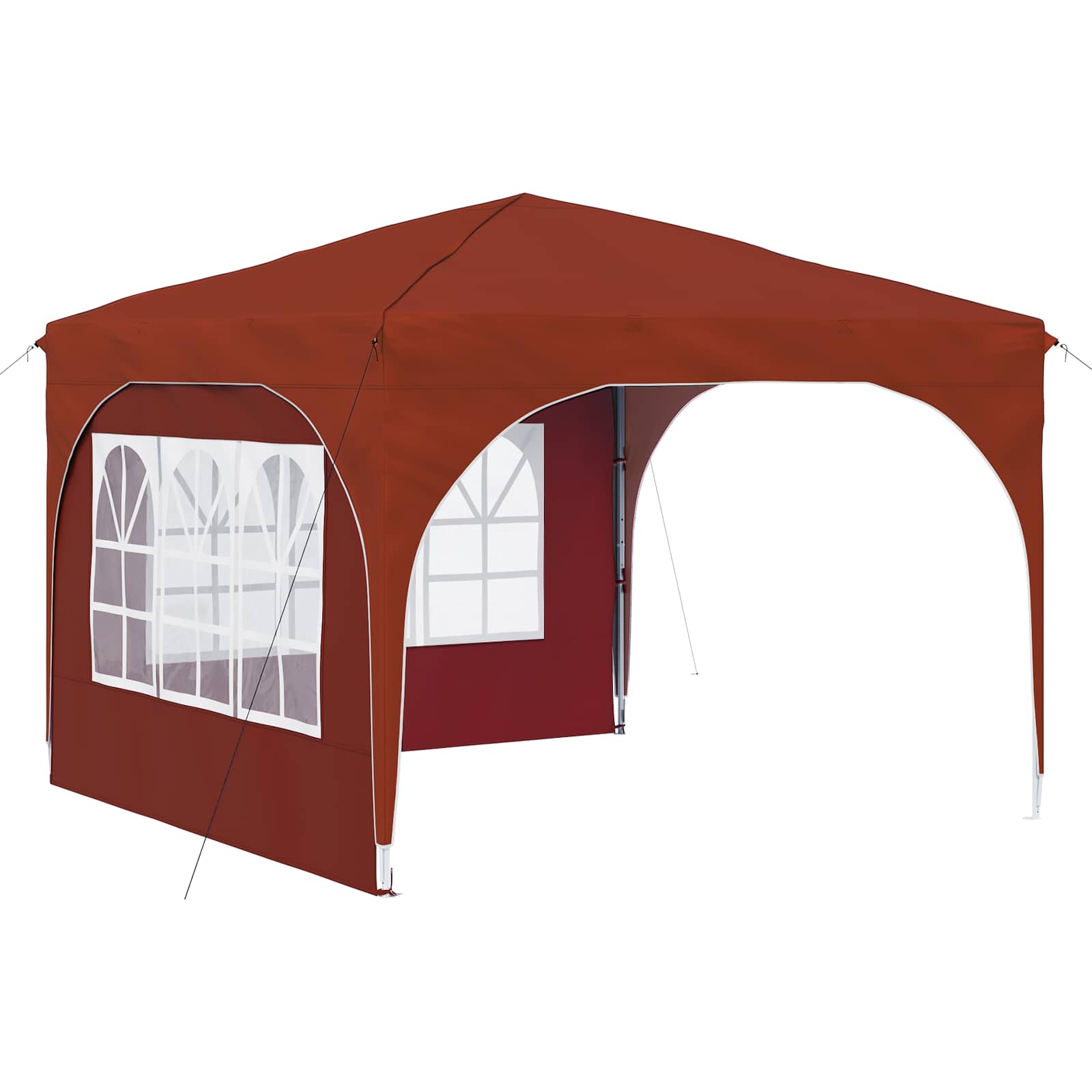 Pop-up Partyzelt 290 x 290 x 245 cm Terrakotta