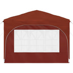 Pop-up Partyzelt 290 x 290 x 245 cm Terrakotta