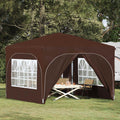Pop-up Partyzelt 290 x 290 x 245 cm Braun