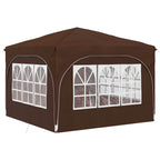 Pop-up Partyzelt 290 x 290 x 245 cm Braun