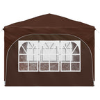 Pop-up Partyzelt 290 x 290 x 245 cm Braun