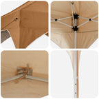 Pop-up Partyzelt 575 x 288 x 245 cm Beige Oxford-Stoff