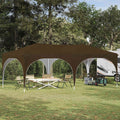 Pop-up Partyzelt 575 x 288 x 245 cm Taupe Oxford-Stoff