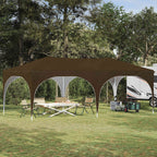 Pop-up Partyzelt 575 x 288 x 245 cm Taupe Oxford-Stoff