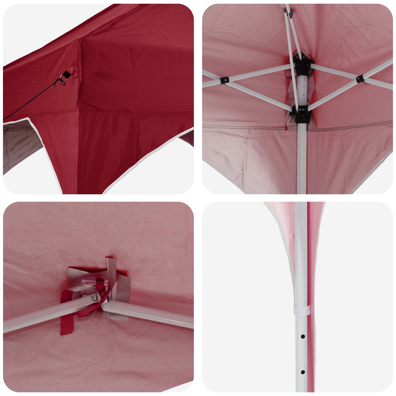 Pop-up Partyzelt 575 x 288 x 245 cm Bordeauxrot Oxford-Stoff