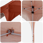 Pop-up Partyzelt 575 x 288 x 245 cm Terrakotta Oxford-Stoff