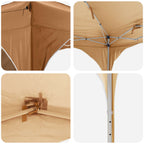 Pop-up Partyzelt 575 x 288 x 245 cm Beige Oxford-Stoff