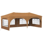 Pop-up Partyzelt 575 x 288 x 245 cm Beige Oxford-Stoff