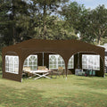 Pop-up Partyzelt 575 x 288 x 245 cm Taupe Oxford-Stoff