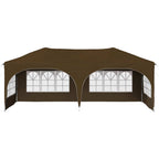 Pop-up Partyzelt 575 x 288 x 245 cm Taupe Oxford-Stoff