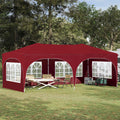 Pop-up Partyzelt 575 x 288 x 245 cm Bordeauxrot Oxford-Stoff