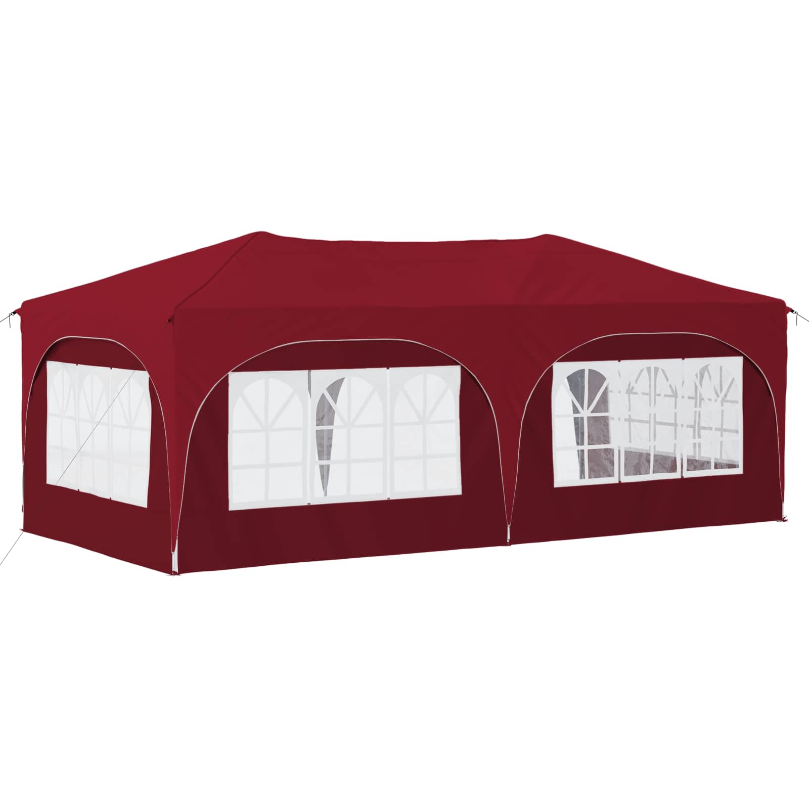 Pop-up Partyzelt 575 x 288 x 245 cm Bordeauxrot Oxford-Stoff