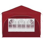 Pop-up Partyzelt 575 x 288 x 245 cm Bordeauxrot Oxford-Stoff