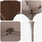 Pop-up Partyzelt 575 x 288 x 245 cm Braun Oxford-Stoff