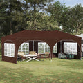 Pop-up Partyzelt 575 x 288 x 245 cm Braun Oxford-Stoff