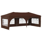 Pop-up Partyzelt 575 x 288 x 245 cm Braun Oxford-Stoff