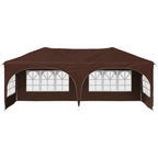 Pop-up Partyzelt 575 x 288 x 245 cm Braun Oxford-Stoff
