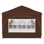 Pop-up Partyzelt 575 x 288 x 245 cm Braun Oxford-Stoff