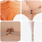 Pop-up Partyzelt 575 x 288 x 245 cm Orange Oxford-Stoff