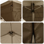 Pop-up Partyzelt 575 x 288 x 245 cm Taupe Oxford-Stoff