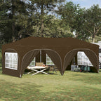 Pop-up Partyzelt 575 x 288 x 245 cm Taupe Oxford-Stoff