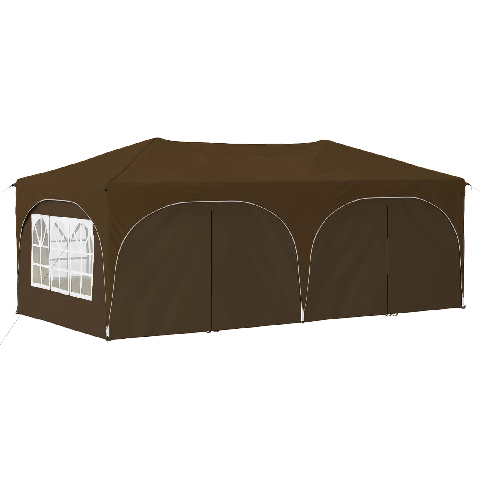 Pop-up Partyzelt 575 x 288 x 245 cm Taupe Oxford-Stoff