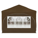 Pop-up Partyzelt 575 x 288 x 245 cm Taupe Oxford-Stoff