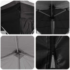 Pop-up Partyzelt 575 x 288 x 245 cm Schwarz Oxford-Stoff