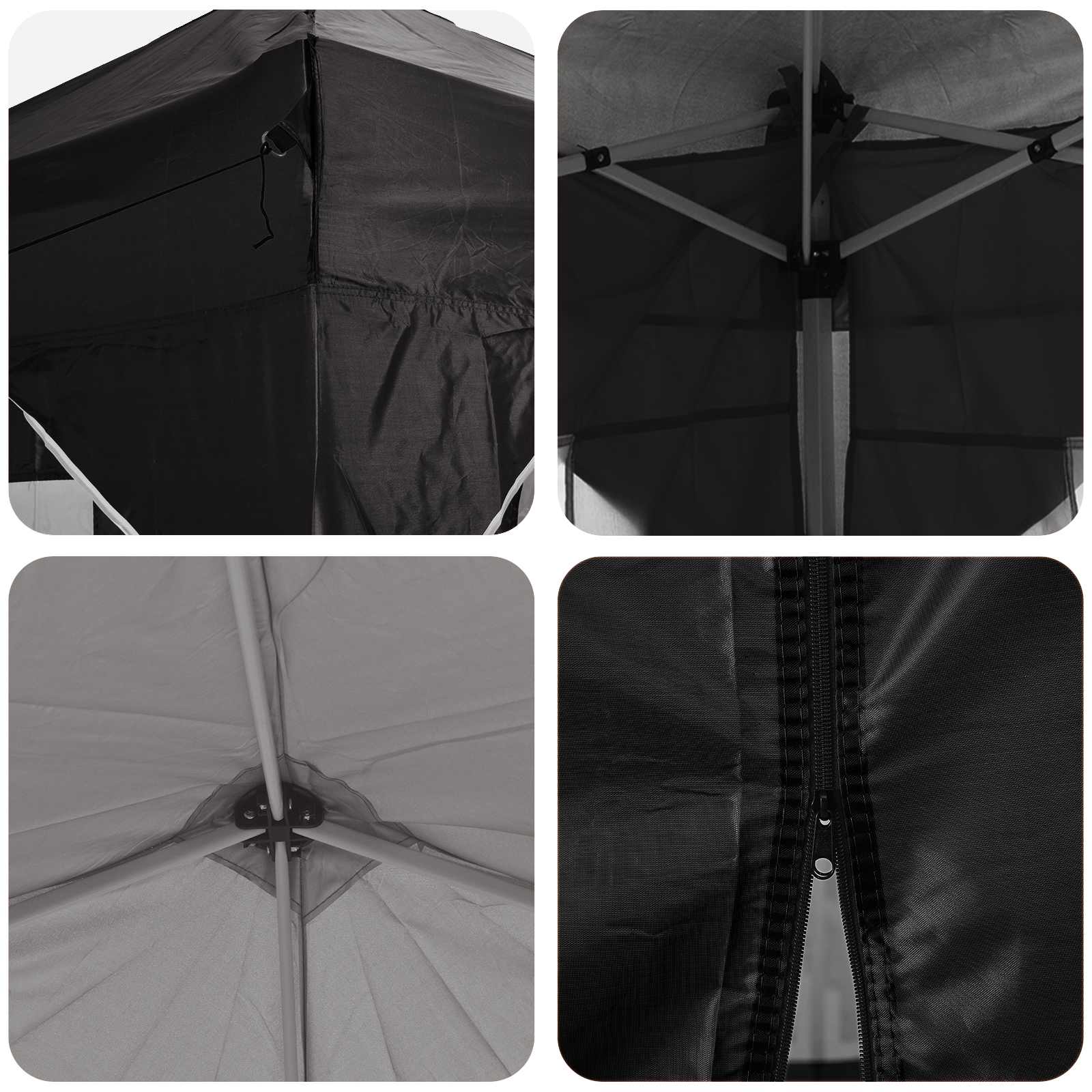 Pop-up Partyzelt 575 x 288 x 245 cm Schwarz Oxford-Stoff
