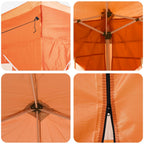 Pop-up Partyzelt 575 x 288 x 245 cm Orange Oxford-Stoff