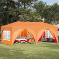 Pop-up Partyzelt 575 x 288 x 245 cm Orange Oxford-Stoff