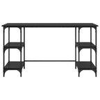 Schreibtisch mit Regal Schwarz Eichen-Optik 140 x 50 x 75 cm